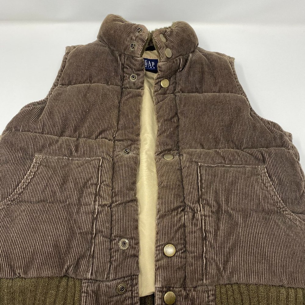 Gap Corduroy Puffer Vest Brown XS 4-5